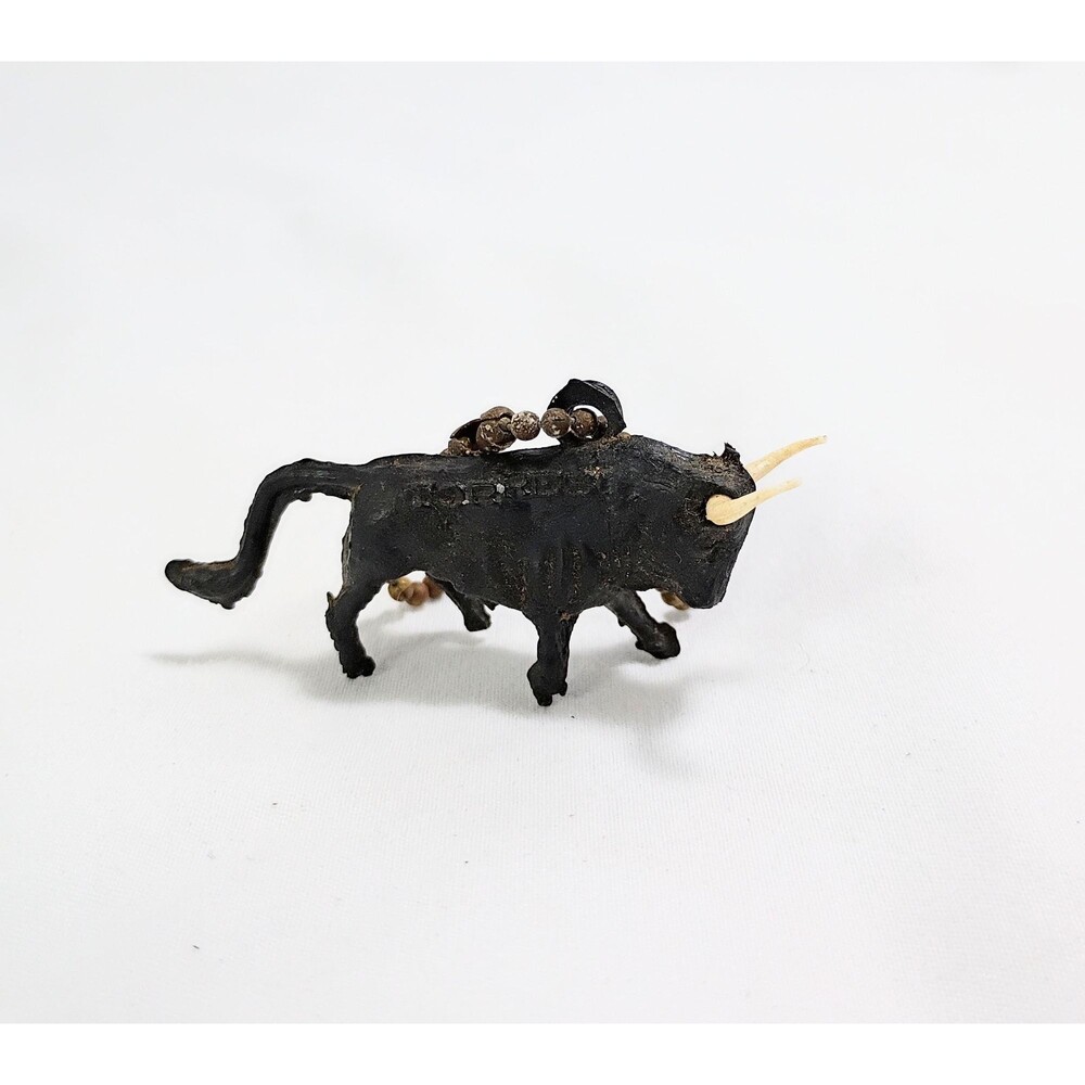 Vintage Torres Black Bull Keychain